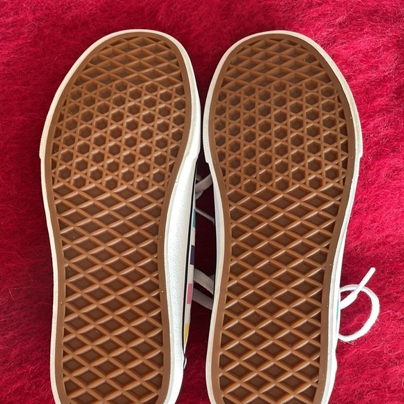 VANS Lo-cut OLD SCHOOL multi party checkerboard sneaker Womenโs  size 7 - Picture 5 of 9